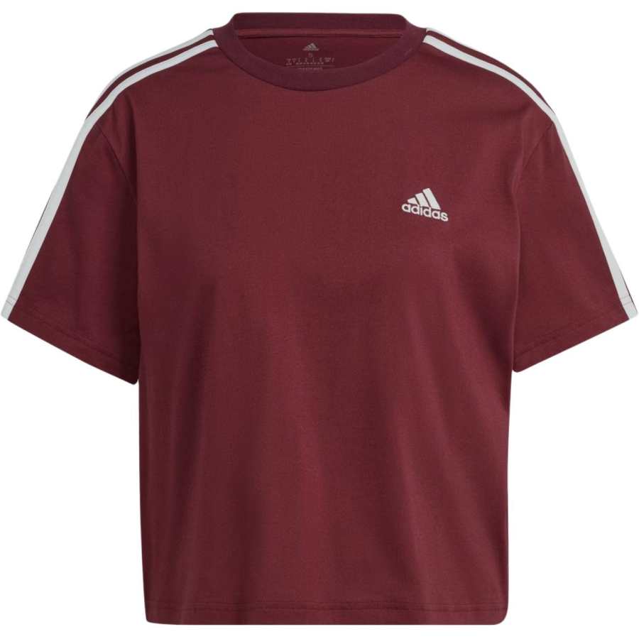 Adidas Adidas SportswearESSENTIALS Drop Shoulder Sleeve T Shirt Women's Dark Shadow Red
