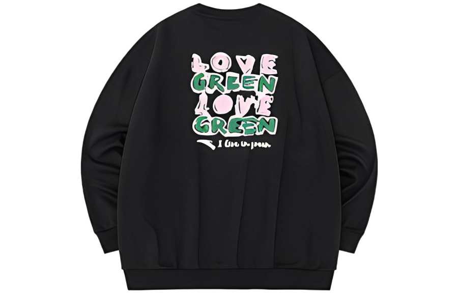 ANTA Life Collection Sweatshirts Women's Black Crew Neck Moderate Regular