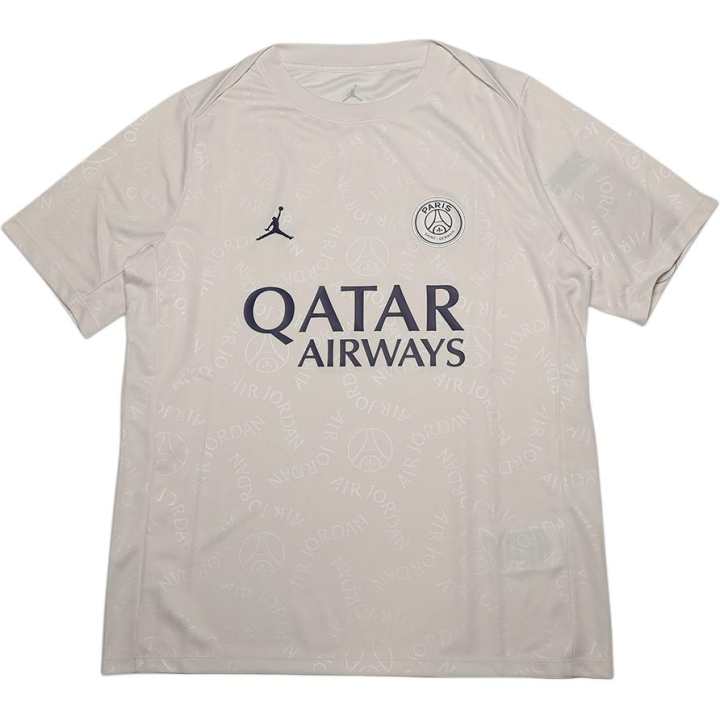 Jordan Jordan Paris Saint Germain Pre Match Jersey Dri FIT Soccer Jersey Player Edition Men's Beige