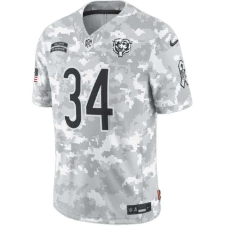 Nike Nike Walter Payton Chicago Bears Salute To Service Men's Nike Dri FIT Nfl Limited Jersey