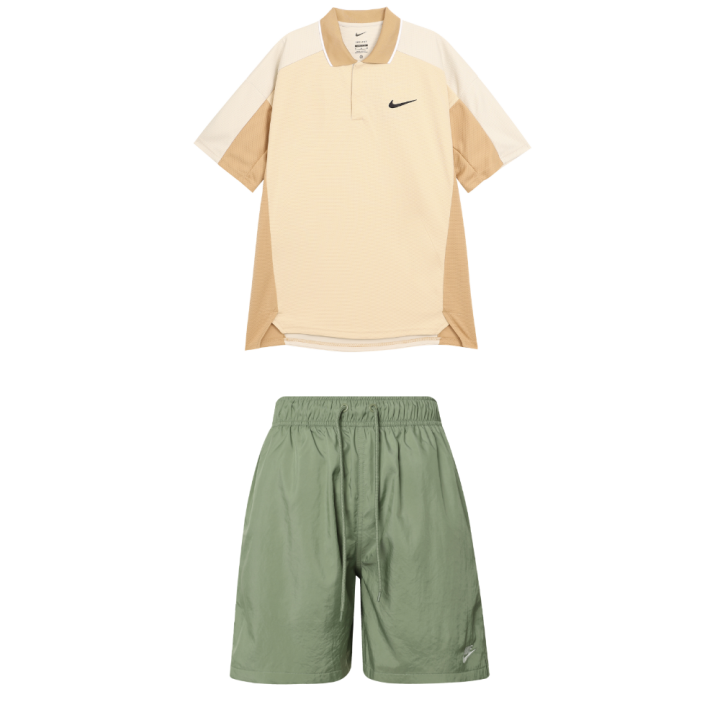 Nike Nike Casual Sportswear Men's Brown+Green Polo Collar Moderate