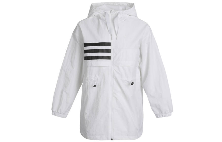 Adidas Neo Jackets Women's White Hooded Moderate Instructor