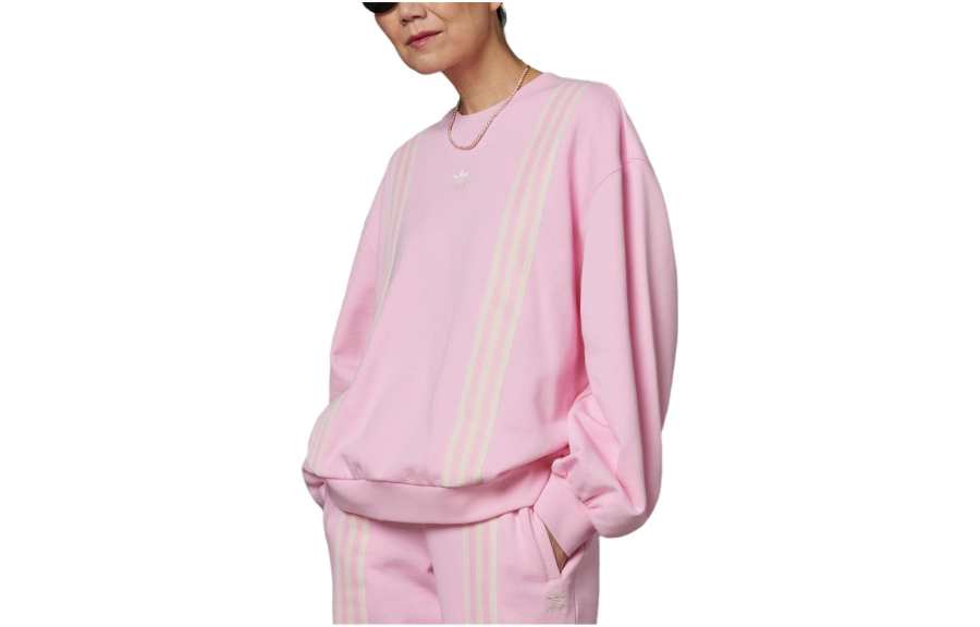 Adidas Originals SS23 Adicolor 70s Sweatshirts Women's Pink Crew Neck Moderate Other