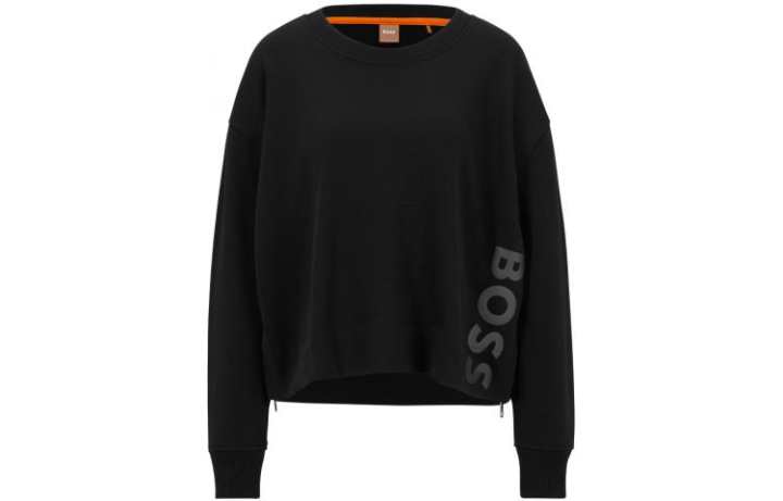 HUGO BOSS HUGO BOSS Sweatshirts Women's Black Crew Neck Moderate Regular