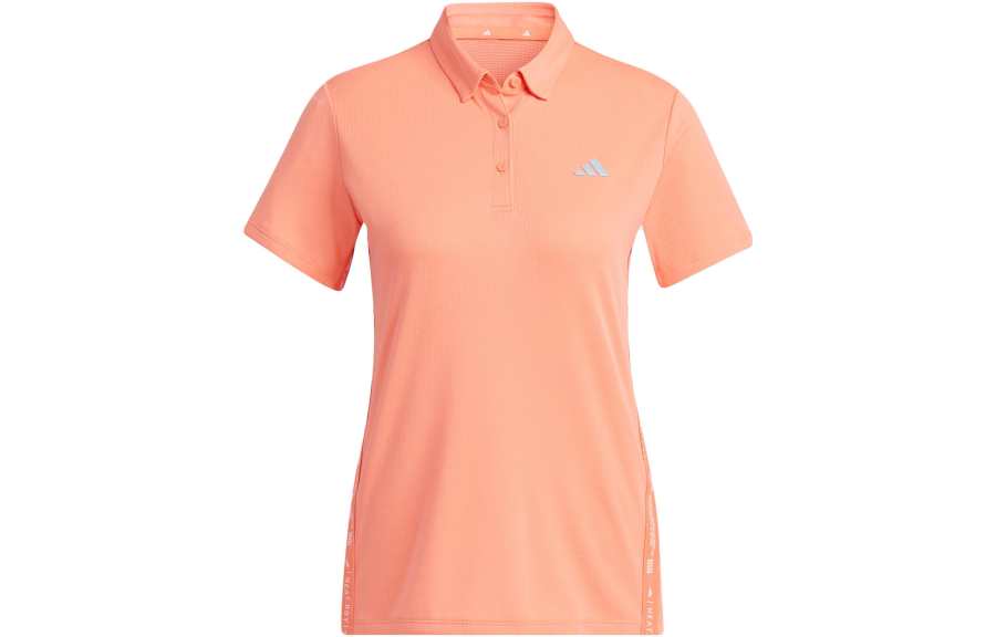 Adidas Adidas Polo Shirts Women's Coral Powder Polo Collar Moderate Straight Fit