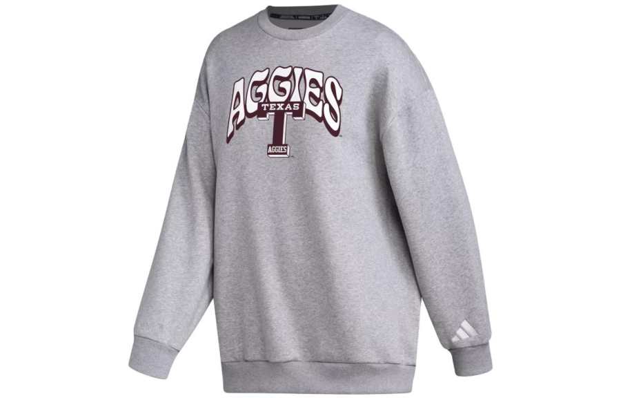 Adidas Adidas Texas A&M Sweatshirts Women's Gray Crew Neck Moderate Other