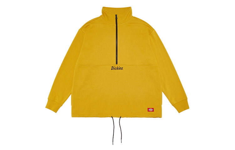 Dickies Stand Collar Loose Fit Sweatshirt Spring Fall Women's Sunflower