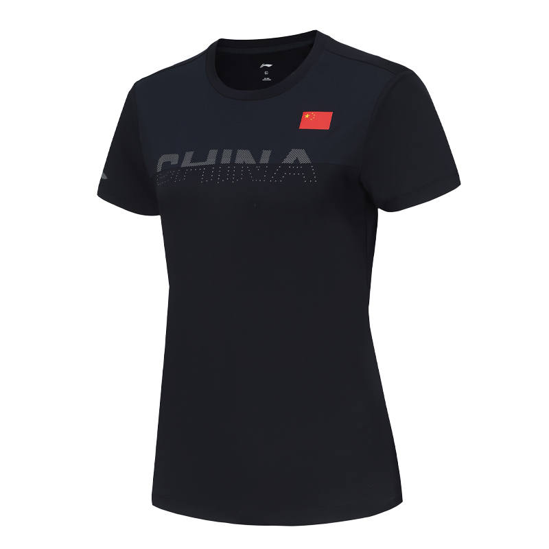 Li-Ning Li Ning T Shirts Women's Crew Neck Moderate Nipped In Waist