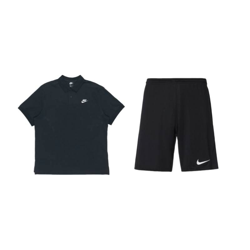 Nike Nike Casual Sportswear Men's Black/Black Polo Collar Moderate