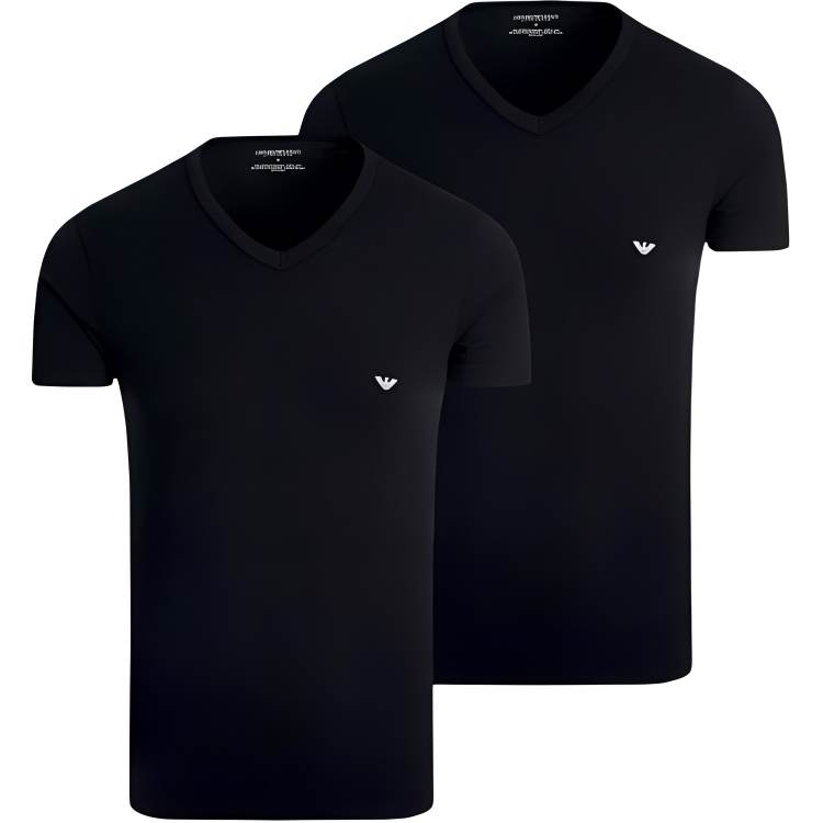 EMPORIO ARMANI T Shirt Men's 2 Pack Black