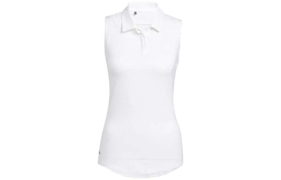 Adidas Adidas Polo Shirts Women's White Polo Collar Moderate Straight Fit