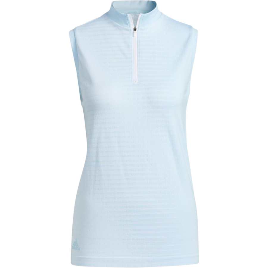 Adidas Adidas Polo Shirts Women's Blue Stand Collar Moderate Straight Fit