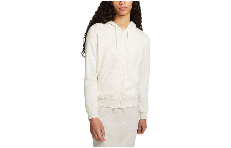 Nike Nike Sportswear Women's Club Fleece Full Zip Hoodie Oatmeal Heather/White