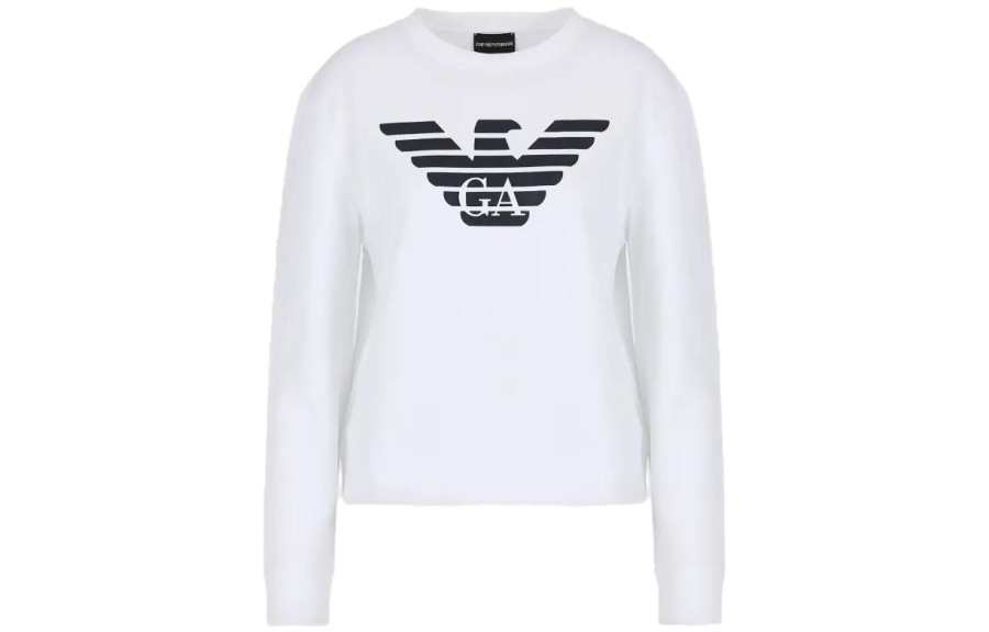 EMPORIO ARMANI 【Zoomed ImageryPrevious Season】logo-print cotton sweatshirt