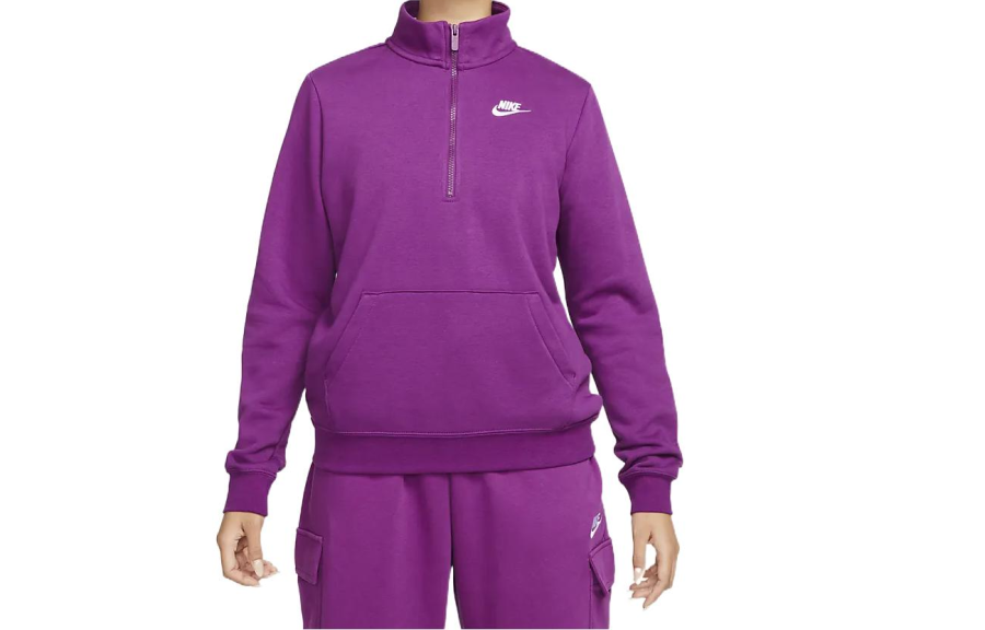 Nike Nike Sweatshirts Women's Purple Stand Collar Moderate Regular