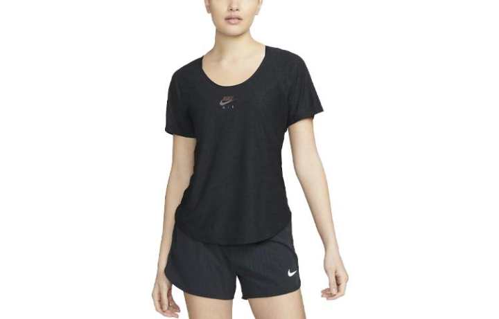Nike Nike T Shirts Women's Black Crew Neck Moderate Straight Fit