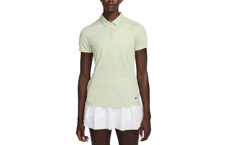 Nike Nike Dri Fit Polo Shirts Women's Light Green Polo Collar Moderate Straight Fit