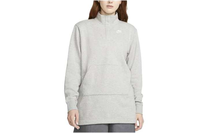 Nike Nike Sweatshirts Women's Gray Stand Collar Moderate Regular