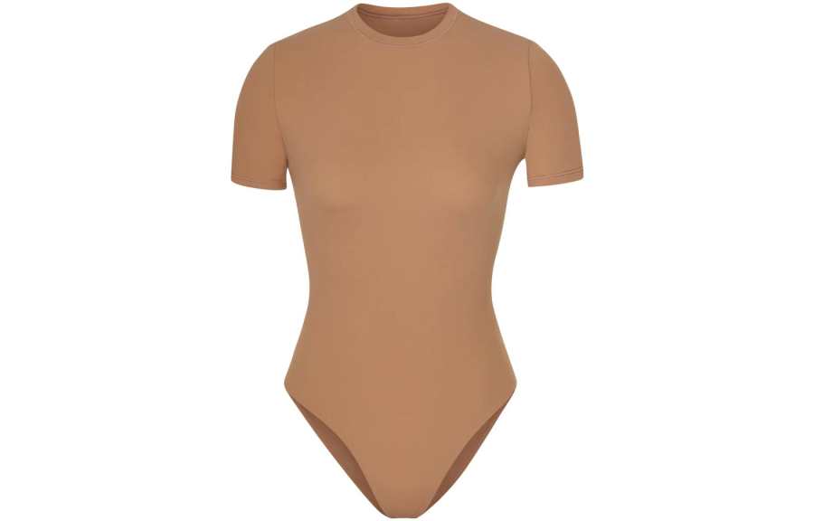 Skims Bodysuits Women's Ochre Crew Neck