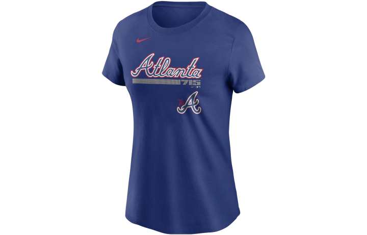 Nike Nike T Shirts Women's Blue Crew Neck Moderate Straight Fit