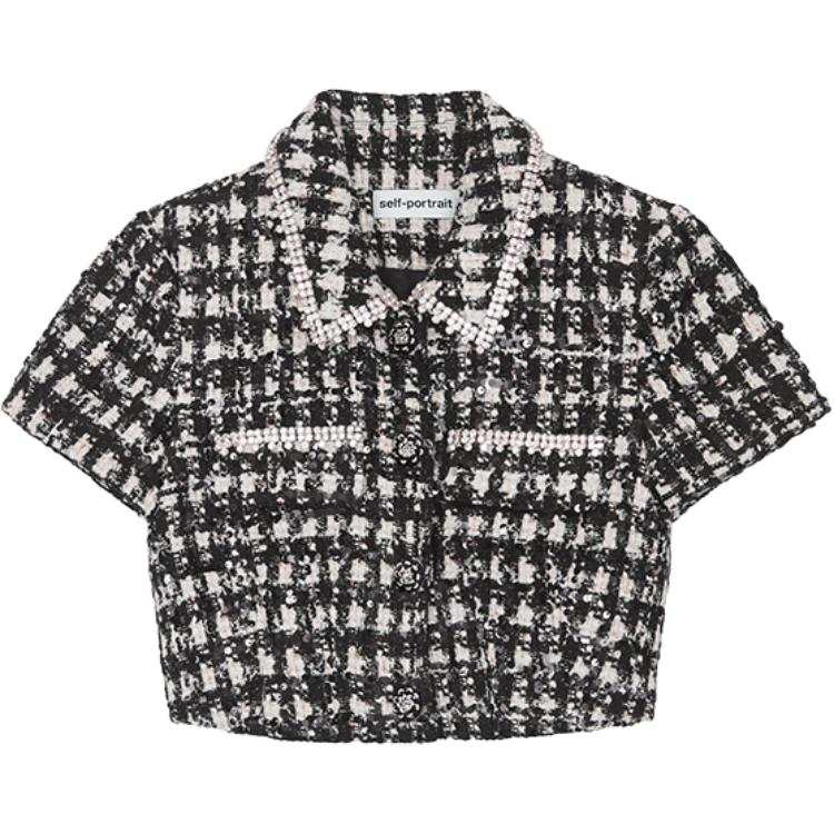 Self-portrait Self portrait Shirt Women's Black Plaid