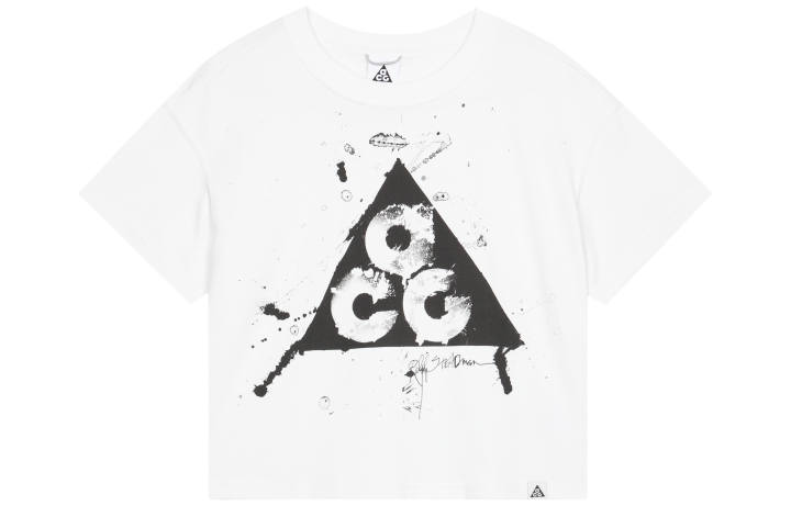 Nike Nike ACG DRI FIT Drop Shoulder Sleeve T Shirt Women's Mountain Peak White