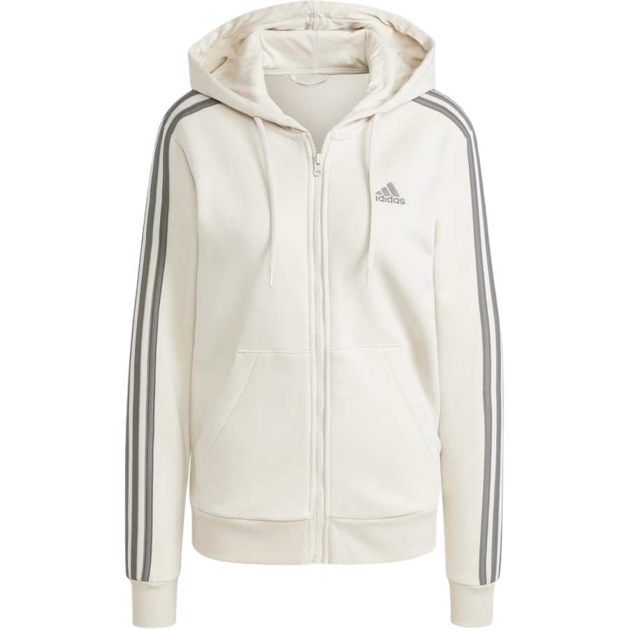Adidas Adidas Free Shipping With AdiClub Essentials 3-Stripes Full-Zip Fleece Hoodie