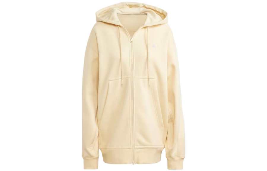 Adidas Adidas X Stella McCartney Sweatshirts Women's Beige Hooded Moderate Cardigan