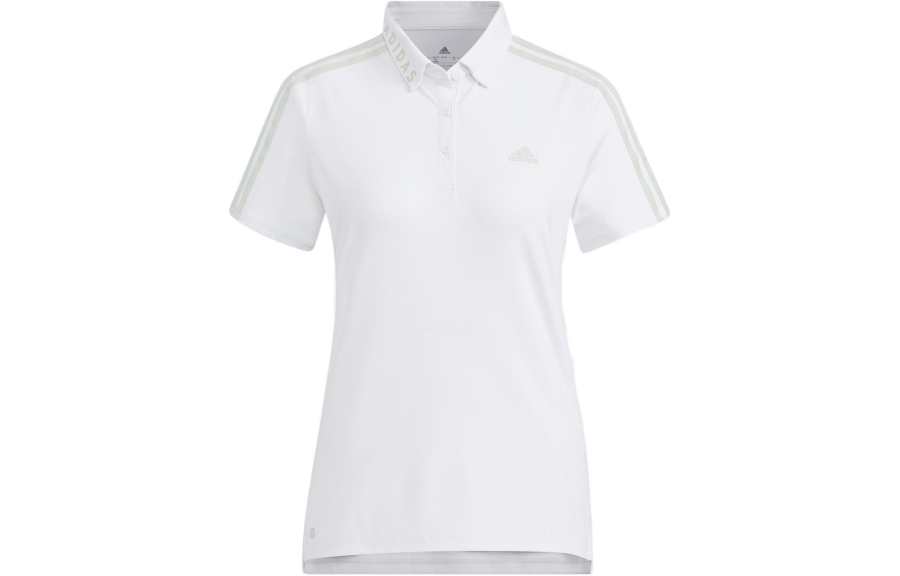 Adidas Adidas Polo Shirts Women's White Polo Collar Moderate Straight Fit