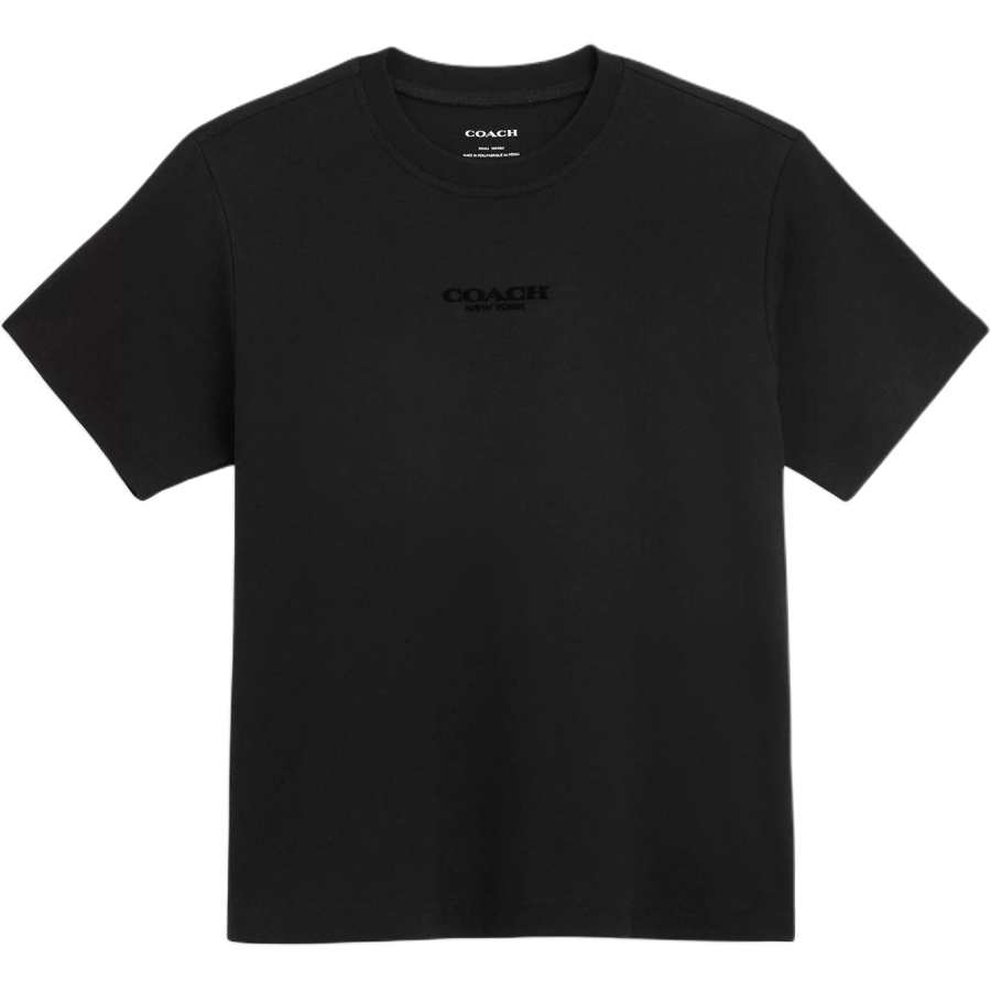 COACH T Shirts Women's Black Crew Neck Moderate