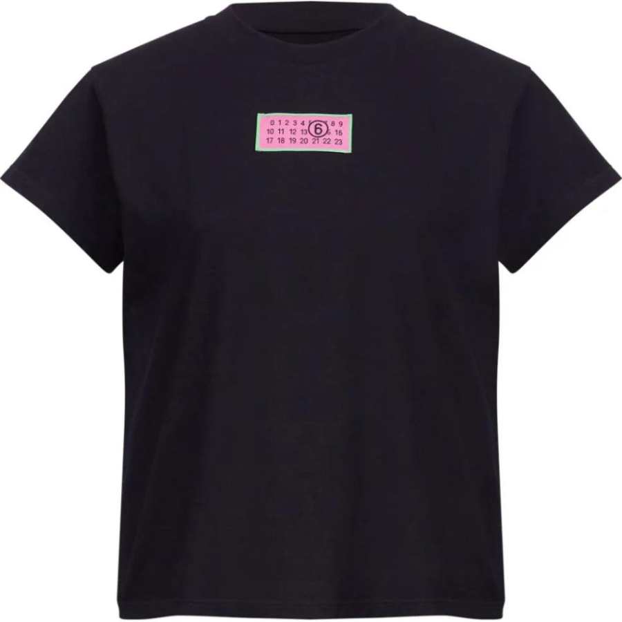 MM6 Maison Margiela Logo Patch Crewneck T Shirt