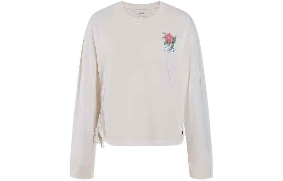 Levis Knitwear Women's Beige Yellow Crew Neck Moderate Other