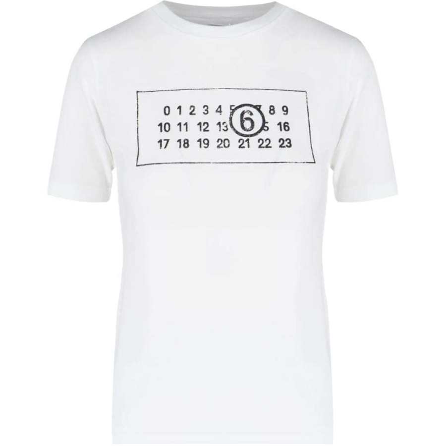 MM6 Maison Margiela Logo Printed Crewneck T Shirt