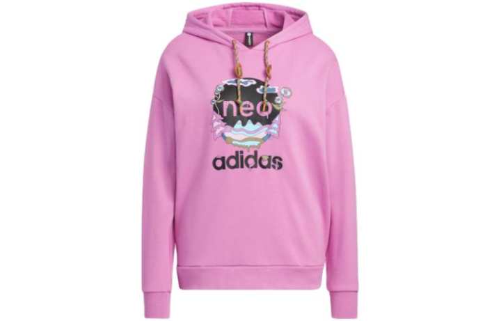 Adidas Adidas Sweatshirts Unisex Pink Hooded Moderate Regular
