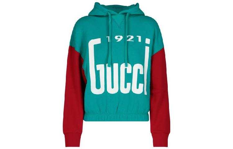 GUCCI Sweatshirts Women's Blue Hooded Non Detachable Moderate