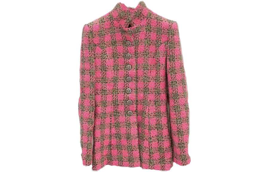 CHANEL Knitwear Women's Pink Moderate Cardigan