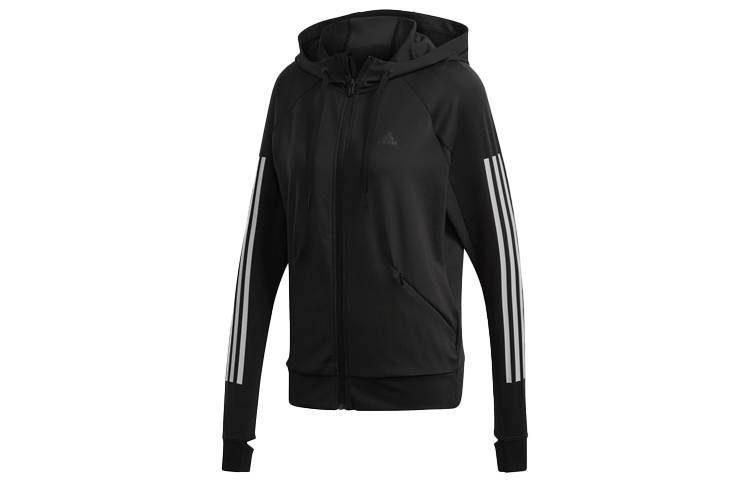Adidas Adidas Jackets Women's Black Hooded Non Detachable Moderate