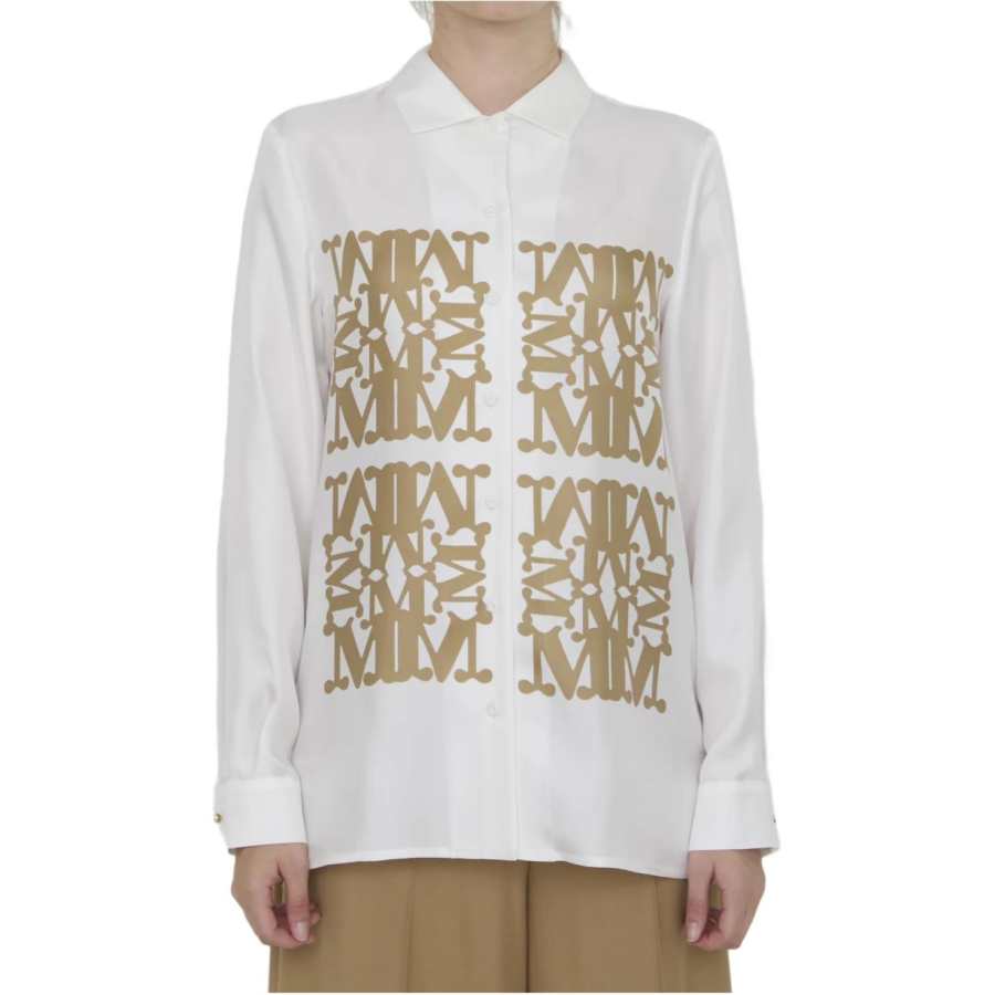 MaxMara MaxMara Logo Printed Long-Sleeved Shirt
