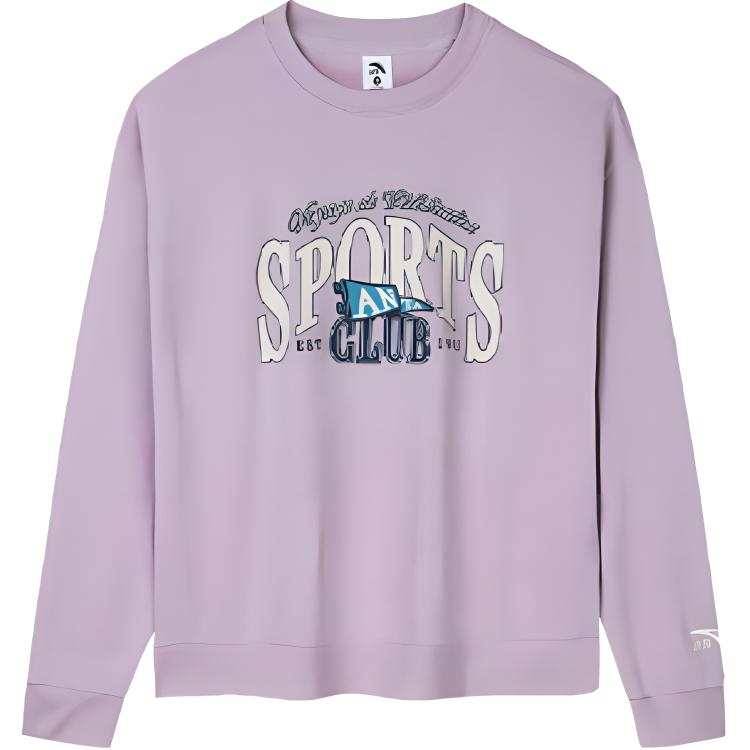 Anta Life Collection Sweatshirt Women's Gray Rattan Purple