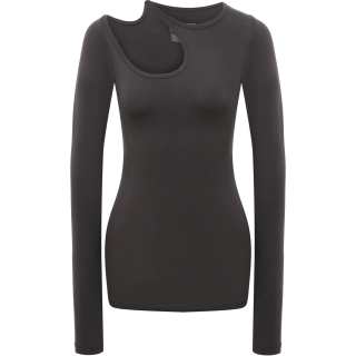 LOW CLASSIC T Shirts Women's Black Crew Neck Moderate Straight Fit
