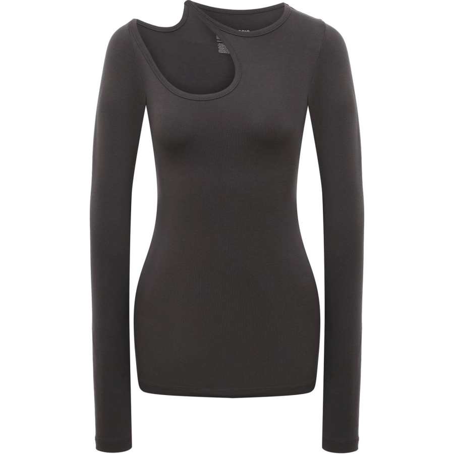 LOW CLASSIC T Shirts Women's Black Crew Neck Moderate Straight Fit