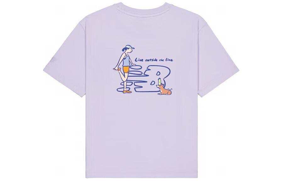 New Balance New Balance Drop Shoulder Sleeve T Shirt Women's Purple