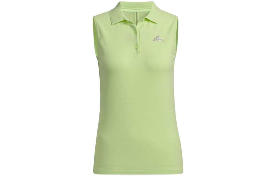 Adidas Adidas Polo Shirts Women's Green Polo Collar Thin Straight Fit