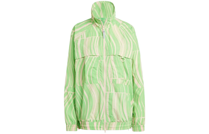 Adidas Adidas X Stella McCartney Jackets Women's Green Stand Collar Moderate Other