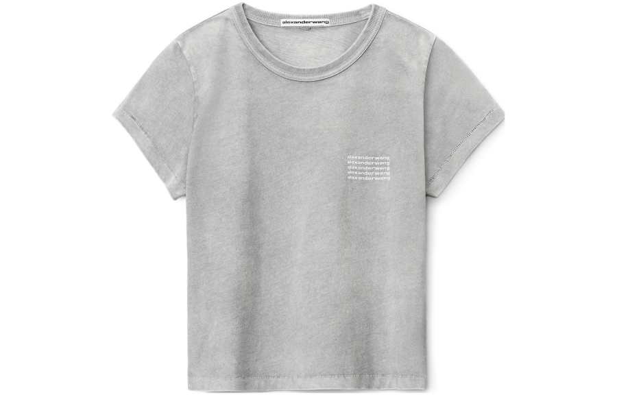Alexander Wang T Shirts Women's Light Gray Crew Neck Moderate Other