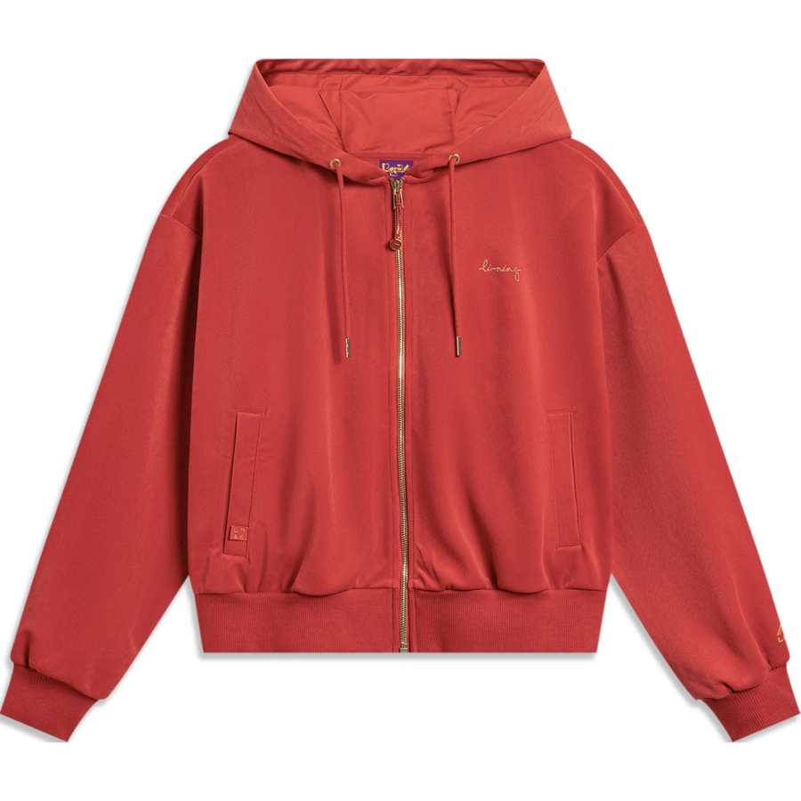 Li-Ning Li Ning Rijin Doujin Collection Sweatshirt Women's Samba Red