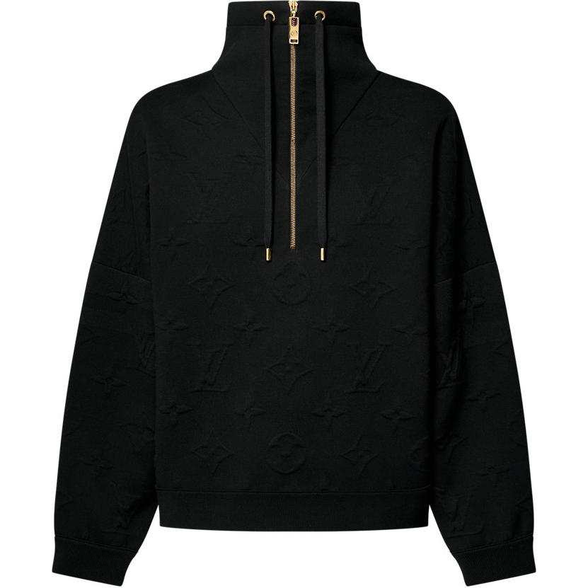 LOUIS VUITTON LOUIS VUITTON Embossed Monogram High Neck Sweater