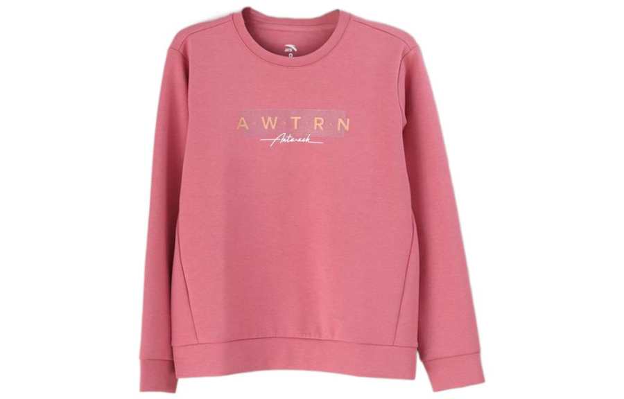 ANTA Variety Training Collection Sweatshirts Women's Quipah Red Crew Neck Moderate Regular