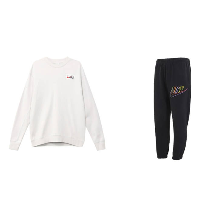 Nike Nike Casual Sportswear Unisex White/Black Crew Neck Moderate