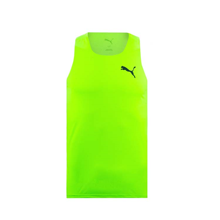 PUMA Tank Tops Men's Green Crew Neck Moderate Other